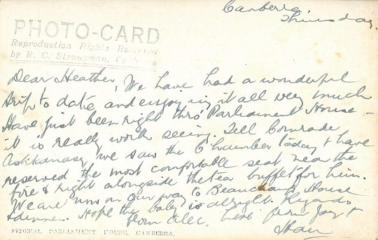 Correspondence from Alec Breckler to Heather Ashkanasy Correspondence from Alec Breckler to Heather Ashkanasy